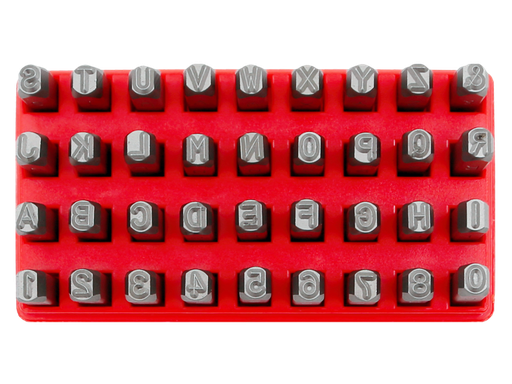 [59E-8883A] 5/16"(8mm) 36 Piece  Number &amp; Letter Punch Set 