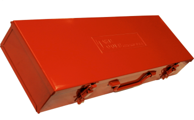 [159-C1133] Red Metal Case 1 Inch Drive Stand Impact Socket Tin