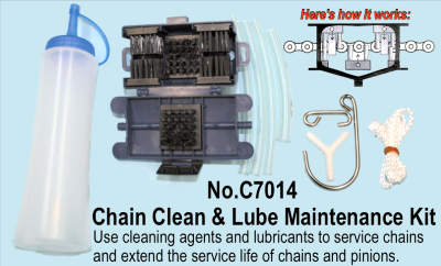 [159-C7014] Motor Cycle Chain Clean & Lube Maintenance Kit