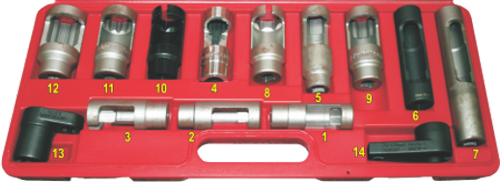 [159-J4295] 14 Piece Injector & Sensor Socket Set