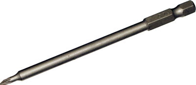 [159-P1220] #0 Pozidriv 1/4 Inch Hex Power Bit 100mm Long