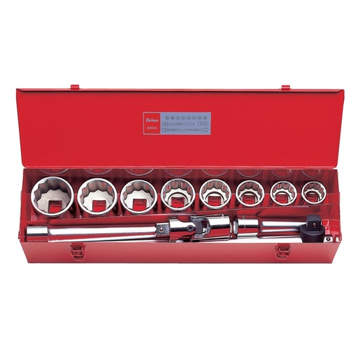 [160-8200M] Socket Set 12 Point 35-63mm (12PCS)