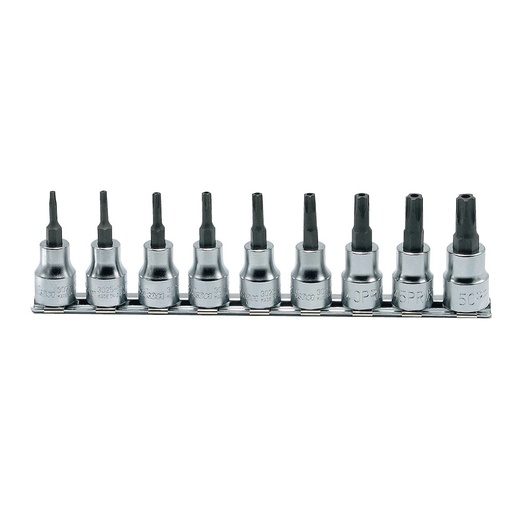 [160-RS3025/9(PR)] Socket Set On Rail 3/8 Inch Drive Penta-Lobe Sockets 10pr-50pr (8PC)