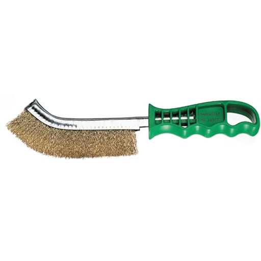 [160-77090010] Brush Wire Brass Coated Steel Plastic Handle - 77090010 SW12377