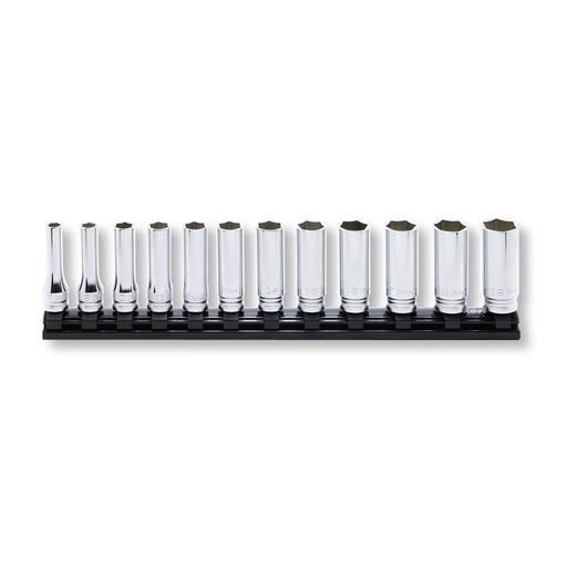 [160-KORS3300MZ/12] KORS3300MZ/12 - Ko-Ken Z Series Socket Set 3/8 Inch Drive 12 Peice on Magnetic Rail 7-19MM