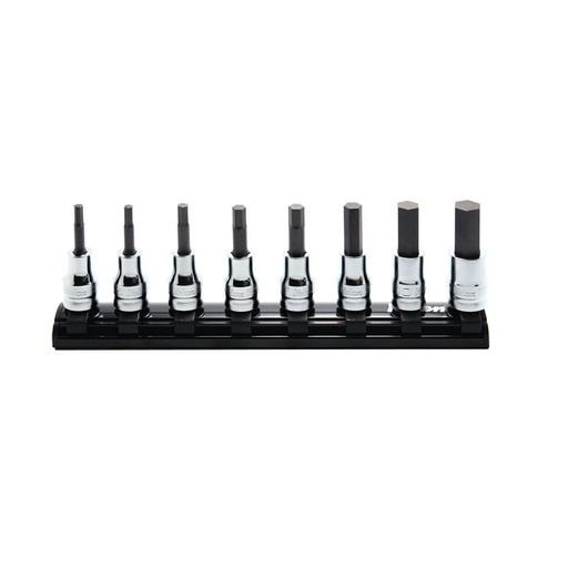 [160-KORS3010MZ/8-L50] KORS3010MZ/8-L50 - SOCKET SET INHEX ON MAGNETIC RAIL 3/8 Inch Drive 3-12MM X 50MM 8PC