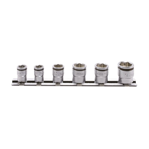 [160-KORS2450MS/6] SET SOCKET 1/4 Inch Drive NUTGRIP ON R 6MM - 14MM KORS2450MS/6