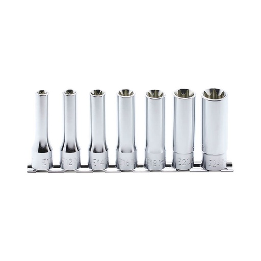 [160-KORS4325/7] SET SOCKET 1/2 Inch Drive ON RAIL 7PCS E10-E24 KORS4325/7
