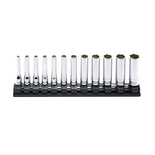 [160-KORS2300MZ/12] SOCKET SET RAIL Z SERIES 1/4 Inch Drive 6PT 4-14MM 12PC KORS2300MZ/12