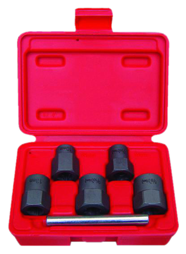 [159-T4215] 5 Piece 3/8 Inch Drive Twist Sockets 27mm Long 10,11,13,14,16mm