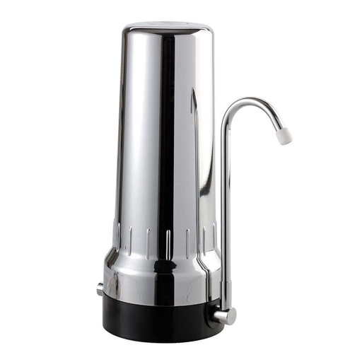 [160-ATF-DEPURALTOPSXCHDVBVUOTO] Chrome Depural Mono Benchtop Filter Housing Kit with Diverter Valve and Tap Excludes Filter