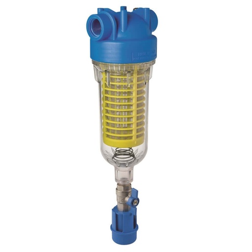 [160-ATF-HYDRAM1RAH90MCRIN] Hydra MONO 10" STD Self cleaning Sediment Filter 90mic S Steel Mesh Screen 1" Plastic BSP In/Out