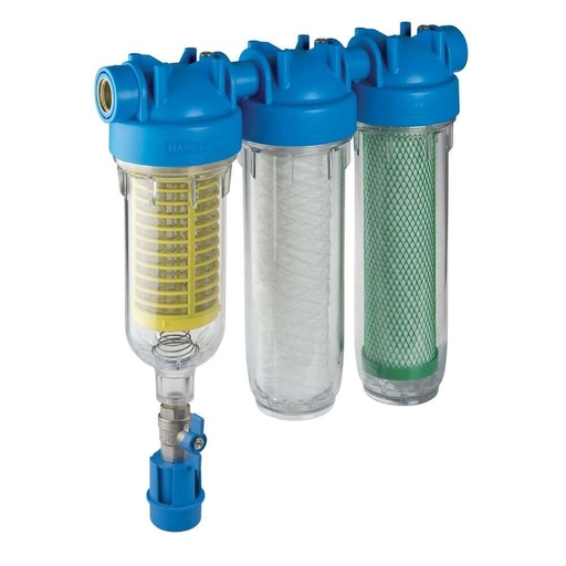 [160-ATF-HYDRARAINMASTERTRIORAH1IN] Hydra Rainmaster Trio Kit for Non Potable Rainwater 90m Mesh 25m Polywound 10m Carbon Block Filters