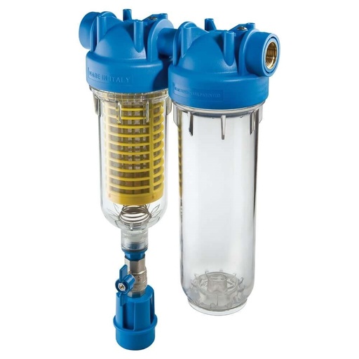 [160-ATF-HYDRADUORAH1IN] Hydra DUO 10" STD Clear Self Cleaning Sediment Filter 90mic  (Excluding 10" STD Cartridge)