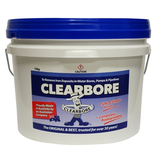 [160-CLE-CLEARBORE10KG] CLEARBORE - 10kg - Water Bore & Pump Cleaner