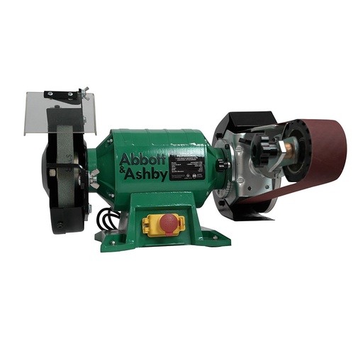 [160-AA362W8-1100] Abbott & Ashby 1100W 200mm (8") Professional Bench Grinder with AA362 Linishing Attachment
