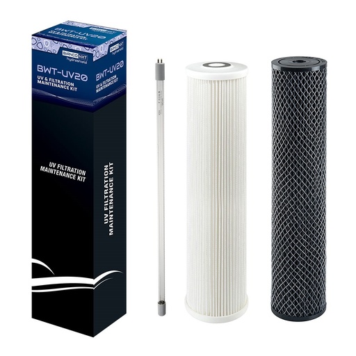[160-BWT-UV20-MKIT] BWT-UV20-MAINTENANCE KIT- Includes Pleated  Carbon Cartridges  UV Lamp 56W