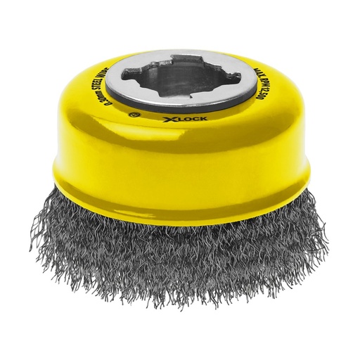 [170-GXLCBC75S] Alpha Cup Brush X-Lock 75mm Steel Wire | 0.30mm Crimped