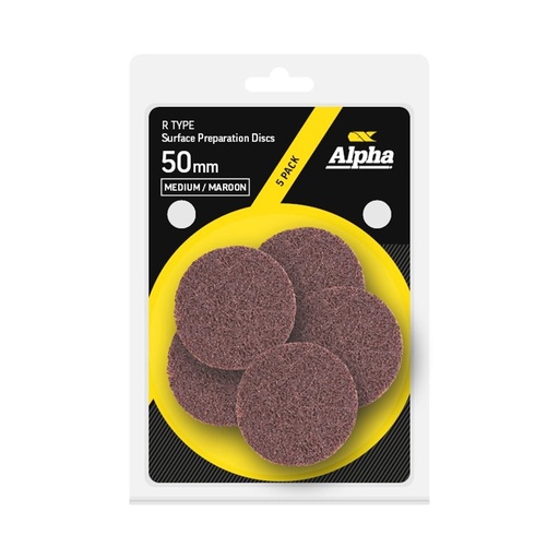 [170-CGSP50M] Surface Prep Disc R Type 50mm Medium / Maroon Carded (Pk 5)
