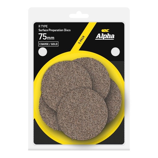 [170-CGSP75C] Surface Prep Disc R Type 75mm Coarse / Gold Carded (Pk 5)