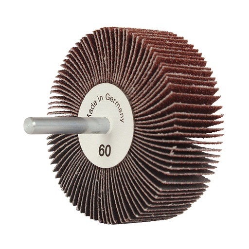 [170-GFWA7525120] Flap Wheel Mounted 75 x 25 x 6mm A120 Grit AlOx Bulk