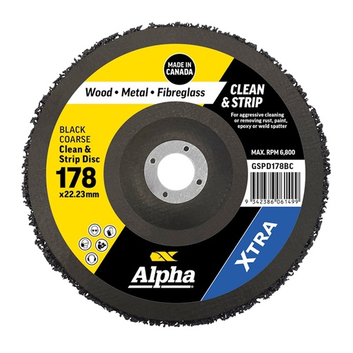 [170-GSPD178BC] Clean & Strip Disc 178mm Black coarse XTRA Bulk