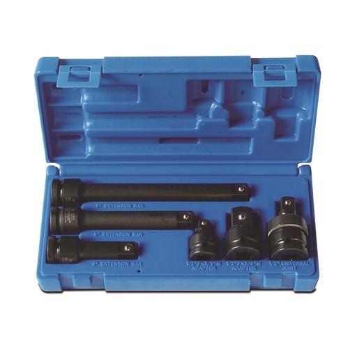 [170-640210601-10] 6 Piece 1/2 Inch Drive Impact Adaptor & Extension Set - Carton (x10)