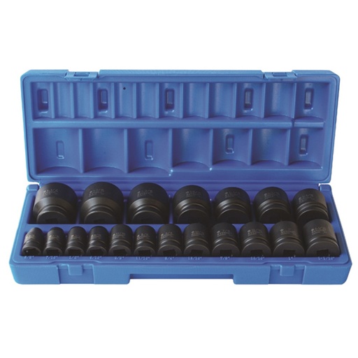 [170-600201901] 19 Piece 1/2 Inch Driveive 6-Point Imperial Standard Socket Set