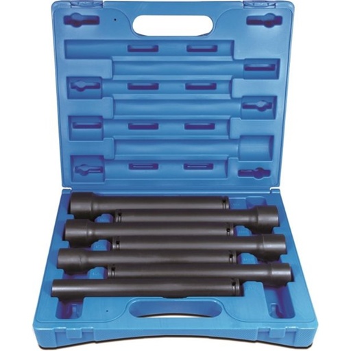 [170-605290701] 7 Pieces 1/2 Inch Driveive 6-Point Metric Extra Long Tube Socket Set