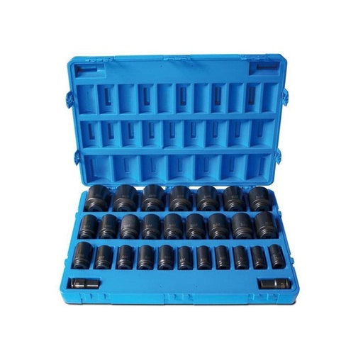 [170-605422901] 29 Pieces 3/4 Inch Driveive 6-Point Metric Deep Socket Set