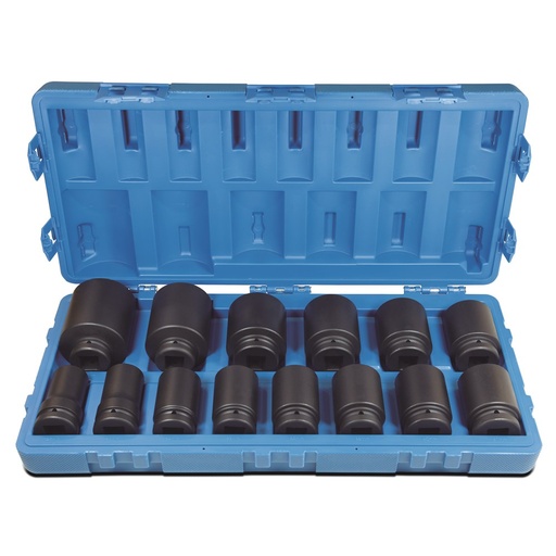 [170-605521401] 14 Pieces 1 Drive 6-Point Metric Deep Socket Set