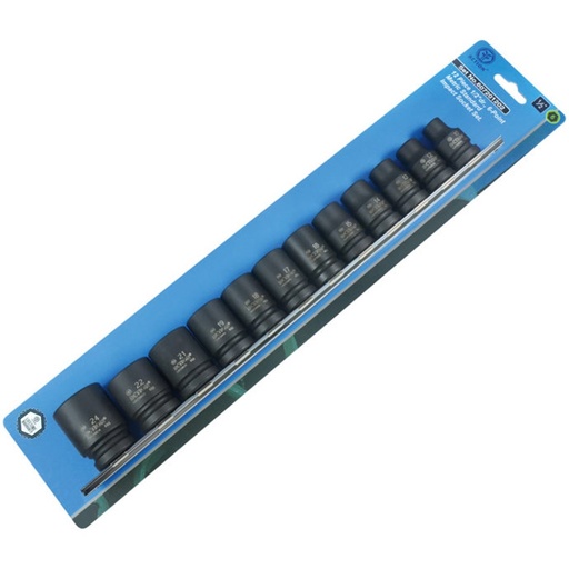 [170-607201202] 12 Pieces 1/2 Drive 6-Point Metric Standard Socket Set