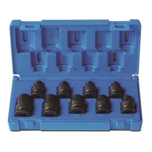 [170-633250901] 9 Piece 1/2 Inch Driveive E-Torx Thin-wall Set