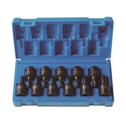 [170-647211101] 11 Piece 1/2 Drive Internal Torx Driver 55 Long Set