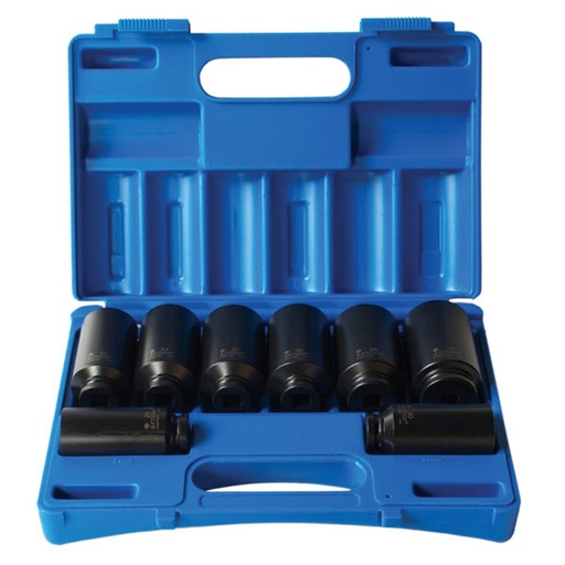 [170-658270801] 8 Pieces 1/2 Inch Driveive 12-Point Metric Deep Axle Nut Socket Set