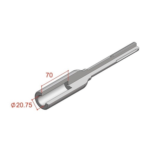 [170-22721300] 3/4" x 300mm 21mm Hex Shank Ground Rod Driver