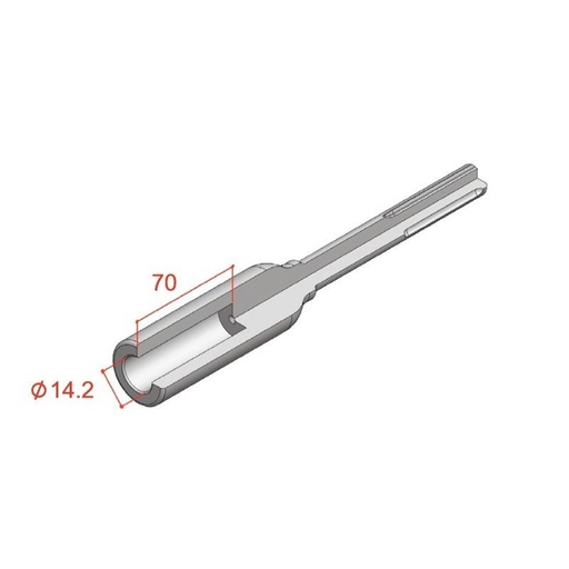 [170-22723250] 1/2" x 250mm 21mm Hex Shank Ground Rod Driver