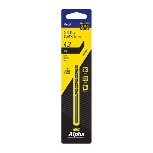 [170-C9LM042B] 4.2mm Jobber Drill Bit Carded - Black Series