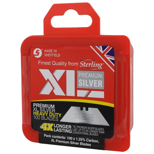 [170-921-2XLS] XL Premium Silver Heavy Duty Blades (x100)