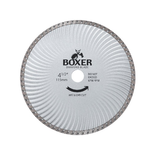 [170-BXR4.5T] Austsaw/Boxer - 115mm (4.5in) Diamond Blade Boxer Super Turbo Wave - 22.2mm Bore - Super Turbo