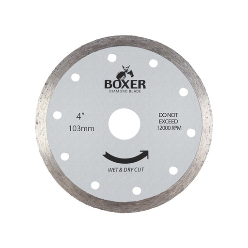 [170-BXR4C] Austsaw/Boxer - 103mm (4in) Diamond Blade Boxer Continuous Rim - 16mm Bore - Continuous