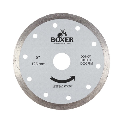 [170-BXR5C] Austsaw/Boxer - 125mm (5in) Diamond Blade Boxer Continuous Rim - 22.2mm Bore - Continuous