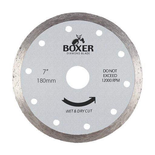 [170-BXR7C] Austsaw/Boxer - 185mm (7in) Diamond Blade Boxer Continuous Rim - 22.2/20mm Bore - Continuous