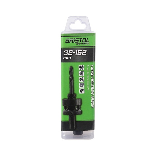 [170-BTWARB-2] Bristol Large Arbor to suit 32-250mm Hole Saws with M2 HSS Pilot Drill
