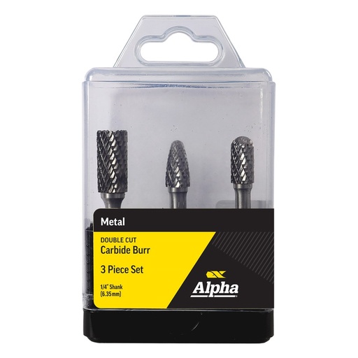 [170-BURRSET12] 3 Piece Carbide Burr Set | SB-5DC, SC-3DC & SF-3DC
