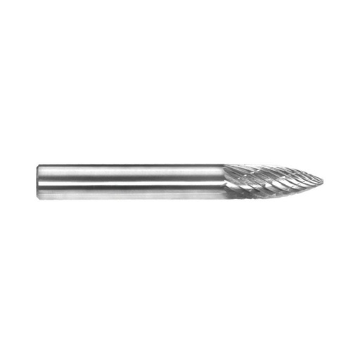[170-CSG-1DC] 1/4in Tree Pointed Nose Carbide Burr Carded