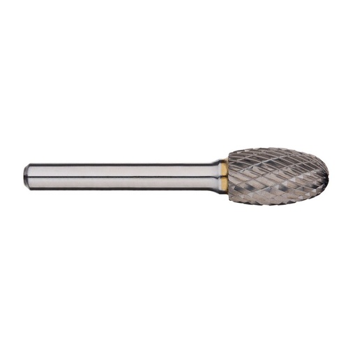 [170-SE-6DC] 5/8in Oval Carbide Burr, 1/4in shank dia.