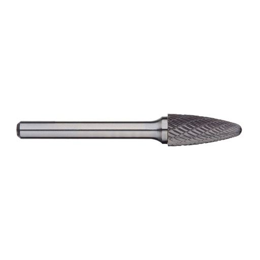 [170-SF-14DC] 3/4in Tree Radius Nose Carbide Burr, 1/4in shank dia.