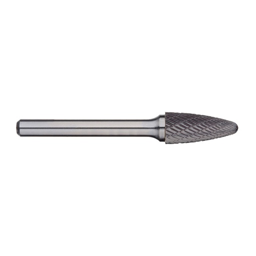 [170-SF-1L6] 1/4 Inch Tree Radius Nose Carbide Burr - 6 Inch Long