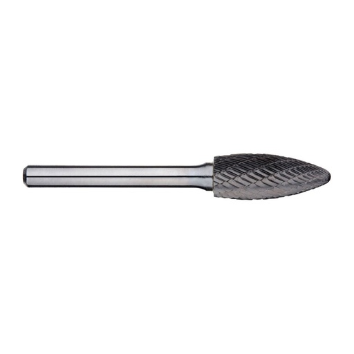 [170-SH-53DC] 3/16in Flame Carbide Burr, 1/8in shank dia.